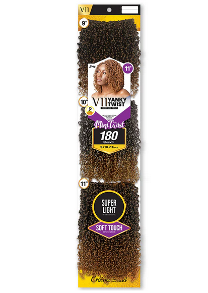 ZURY V11 YANKY MINI TWIST 180 STRANDS 9" 10" 11" - Textured Tech