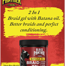 BLACK PANTHER BATANA OIL BRAID GEL 4oz 2-IN-1 BRAID & CONDITION - Textured Tech