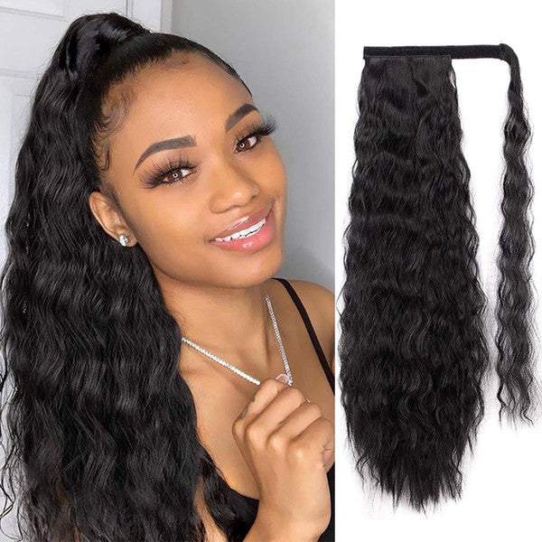 WRAP PONYTAIL MALAYSIAN WAVE 18INCH- 1B - Textured Tech