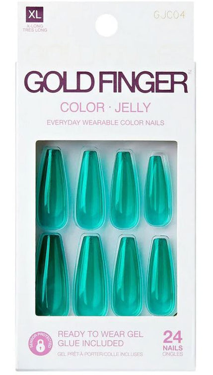 KISS GOLD FINGER JELLY COLOR NAILS - Textured Tech