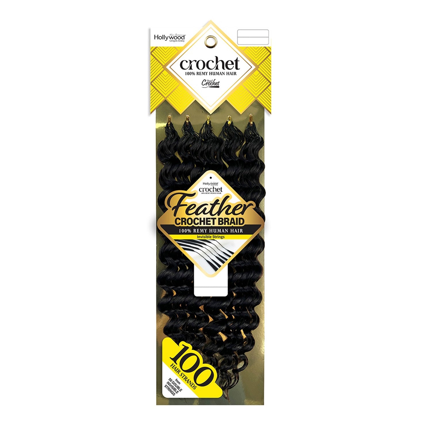 Zury Hollywood Human Hair Crochet Braids Feather Crochet Deep 18 ...