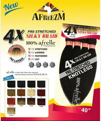 AFREEZM 4X PRESTRETCHED 40" SILKY BRAID 1B