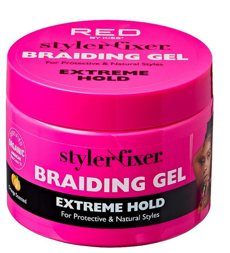 KISS STYLER FIXER BRAIDING GEL- MAXIMUM HOLD 6OZ