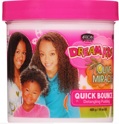 African Pride Dream Kids Olive Miracle Quick Bounce Detangling Pudding, 15 Oz - Textured Tech