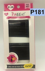 PINCCAT #P181 LG BLACK  BOBBY PINS 40PCS - Textured Tech