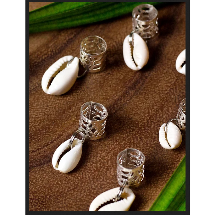 MALI PAH HAIR ACCESSORIES SHELL W/SILVER - Textured Tech