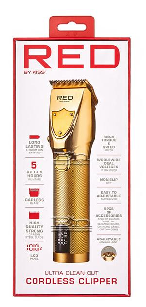 RED BY KISS ULTRA CLEAN CUT CORDLESS CLIPPER #CC11 - Textured Tech