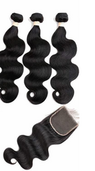 TRU REMY EVE HAIR BODY WAVE 8A BRAZILIAN HD LACE CLOSURE & BUNDLE - Textured Tech