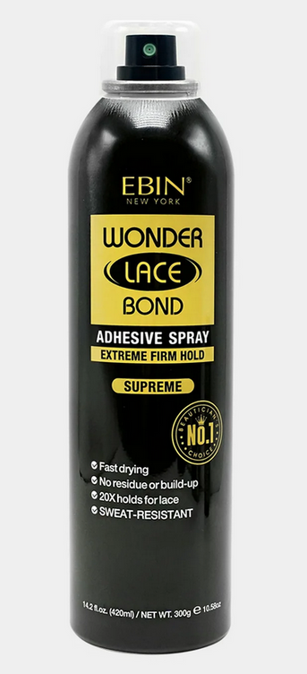 EBIN WONDER LACE BOND WIG ADHESIVE SPRAY - EXTREME FIRM HOLD - 2 SIZE