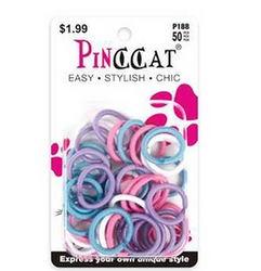 PINCCAT #P188 ASSORTED MINI HAIR TIES - Textured Tech