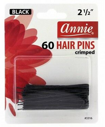 ANNIE Bobby (Bob) Pins Black 60PCS 2 1/2
