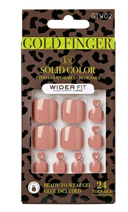 GOLD FINGER NAILS SOLID COLOR - Textured Tech