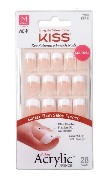 KISS REVOLUTIONARY SALON ACRYLIC FRENCH NAILS - Textured Tech