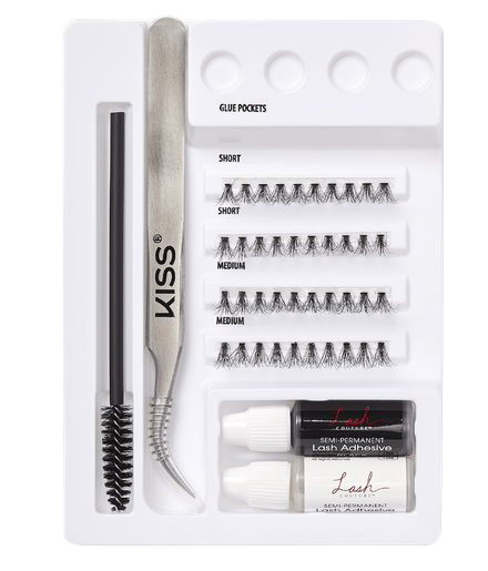 KISS LASH COUTURE LUXTENSIONS 3D DIY LASH EXTENSIONS KIT - Textured Tech