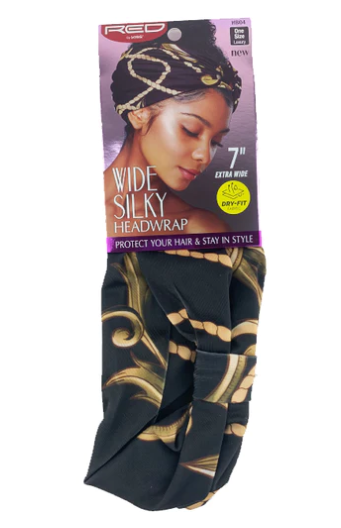 RED BY KISS WIDE SILKY HEADWRAP 7" - Textured Tech