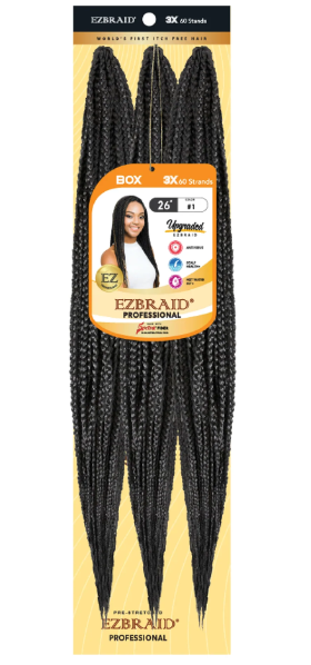 EZ BRAID 3X CROCHET BOX BRAIDS 26" (60 STRANDS) - Textured Tech