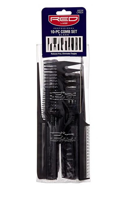 RED BY KISS 10 PC COMB SET - Textured Tech