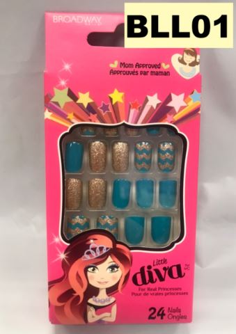 BROADWAY LITTLE DIVA PRESS ON NAILS - Textured Tech