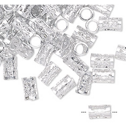 Silver Braid Charm Accessories (long) (34 pieces) - Textured Tech