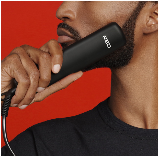 RED BY KISS BEARD & HAIR STRAIGHTENER - Textured Tech