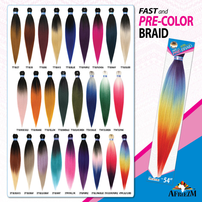 AFREEZM PRESTRETCHED COLOR BRAID - Textured Tech