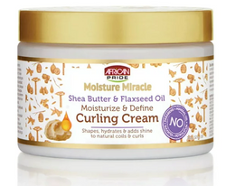 African Pride Moisture Miracle Shea Butter & Flaxseed Oil Moisturize & Define Curling Cream - Textured Tech