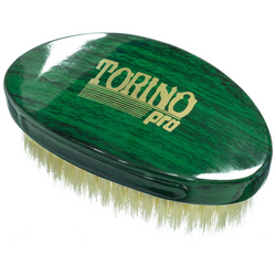 Torino Pro Wave Brushes By Brush King #17- Soft Curve palm brush - Extra long bristles - Great for polishing and laying down your 360 waves - Textured Tech