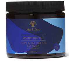 As I Am Dry and Itchy Scalp Care Olive & Tea Tree Oil Dandruff Cowash - Textured Tech