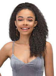 JANET COLLECTION LONG SYNTHETIC DRAWSTRING PONYTAIL - Textured Tech