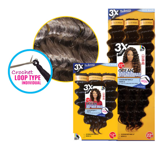EVE HAIR OCEAN DEEP WAVE BRAID 12" - Textured Tech