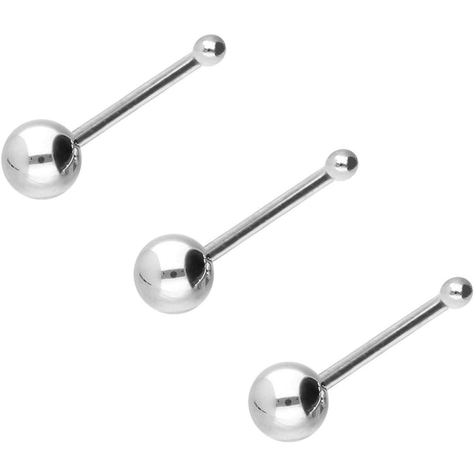 SILVER NOSE RING STUD - Textured Tech