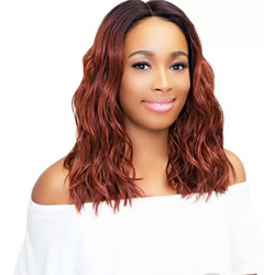 JANET COLLECTION LEONA LACEFRONT SYNTHETIC WIG - Textured Tech