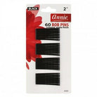 ANNIE Bobby (Bob) Pins Black 60PCS 2" CRIMPED - Textured Tech