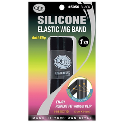 QFITT SILICONE ELASTIC WIG BAND - BLACK - Textured Tech