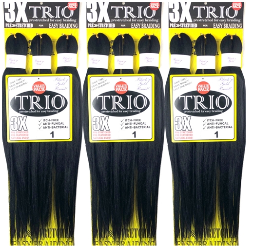 3X TRIO PRESTRETCHED BRAIDING HAIR | Textured Tech