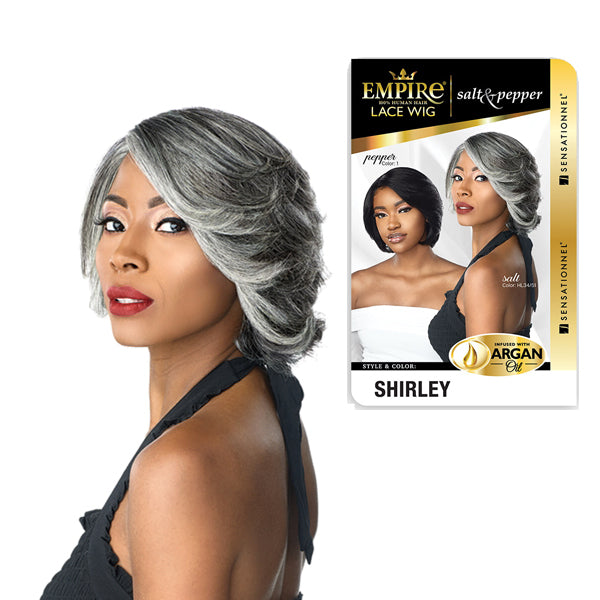 Sensationnel Empire 100% Human Hair Salt & Pepper Series Wig SHIRLEY - Textured Tech