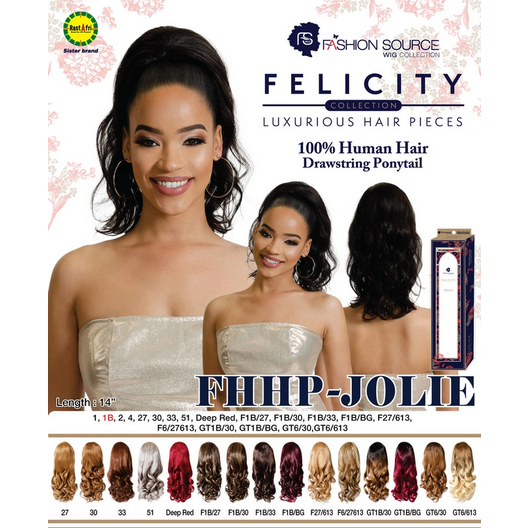 FELICITY COLLECTION HUMAIN HAIR DRAWSTRING PONYTAIL #F1B-30 - Textured Tech