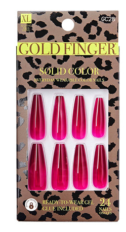 GOLD FINGER NAILS SOLID COLOR - Textured Tech