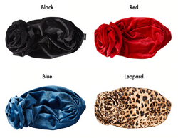 RED BY KISS VELVET TOP KNOT TURBAN - Textured Tech