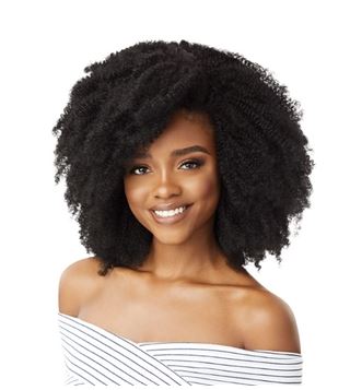 OUTRE BIG BEAUTIFUL HAIR 9PC CLIP-IN - 4C CORKSCREW #JET BLACK - Textured Tech