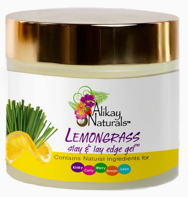 ALIKAY NATURALS LEMONGRASS SLAY & LAY EDGE GEL 4oz - Textured Tech