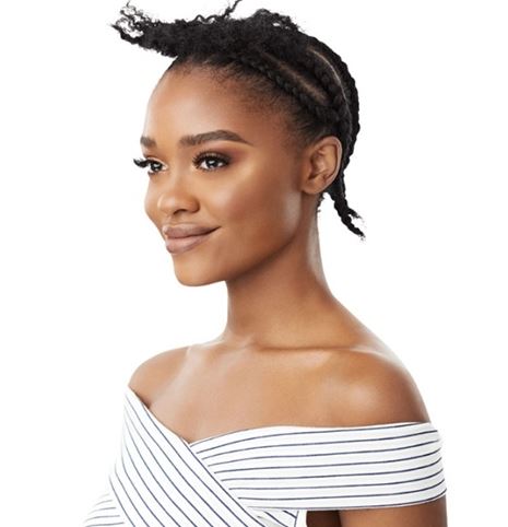 OUTRE BIG BEAUTIFUL HAIR 9PC CLIP-IN - 4C CORKSCREW #JET BLACK - Textured Tech