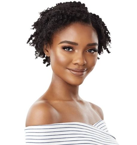 OUTRE BIG BEAUTIFUL HAIR 9PC CLIP-IN - 4C CORKSCREW #JET BLACK - Textured Tech