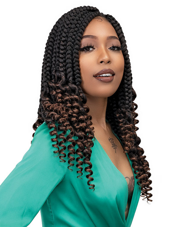 Janet Collection Crochet Braids Nala Tress 2X Jumbo Coi Box Braid 14" - Textured Tech