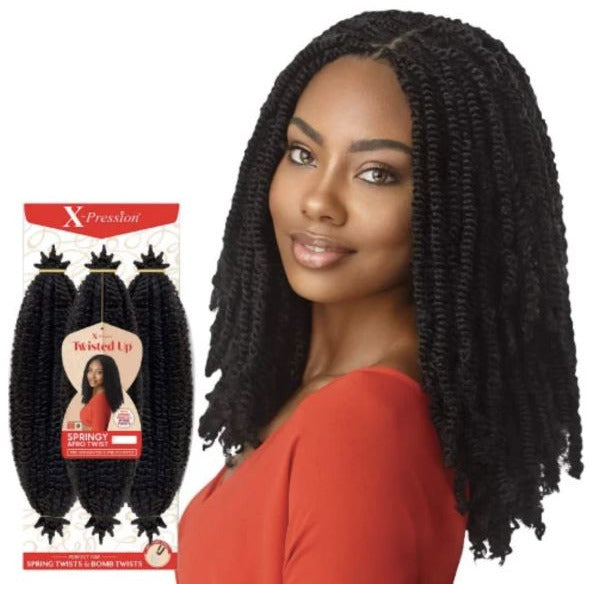 OUTRE X-PRESSION TWISTED UP CROCHET BRAID - 3X SPRINGY AFRO TWIST 24" - Textured Tech