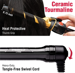 RED BY KISS 3/4" CERAMIC CURLING IRON - Textured Tech