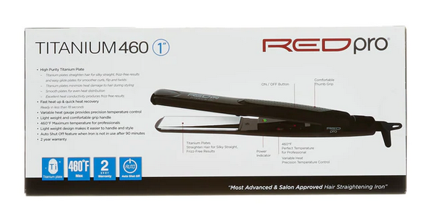 RED PRO TITANIUM FLAT IRON1'' - Textured Tech