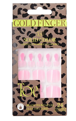 GOLD FINGER NAILS SOLID COLOR - Textured Tech