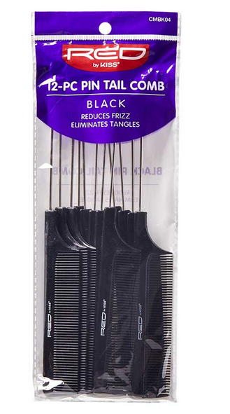 RED BY KISS 12 PCS PIN TAIL COMB SET - Textured Tech