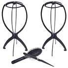 PORTABLE WIG STAND 14" LONG BLK (ONE PIECE) - Textured Tech